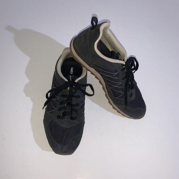 Merrell Shoes Womens Size 10 Black Suede Mesh Trail Sneakers EU 41 J59378 - Picture 1 of 9